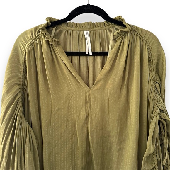 Anthropologie Olive Green Blouse - Picture 4 of 10